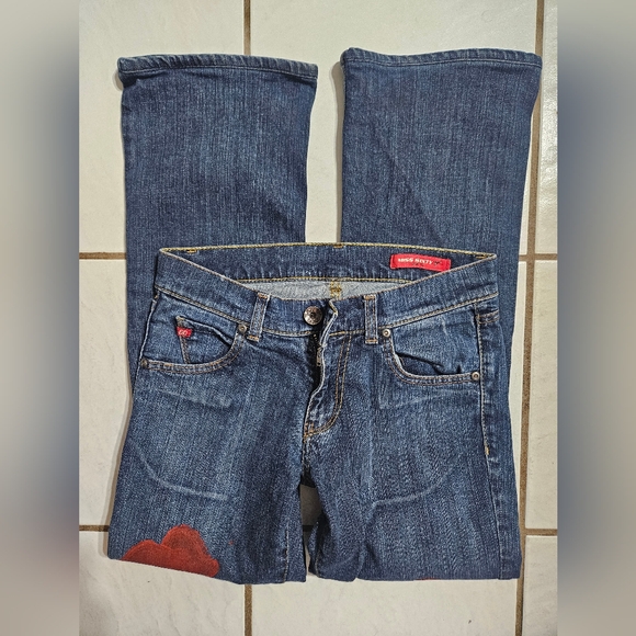 VTG Y2K Miss Sixty Italian Red Lips Jeans Size 4 - 26" Waist - Picture 4 of 8